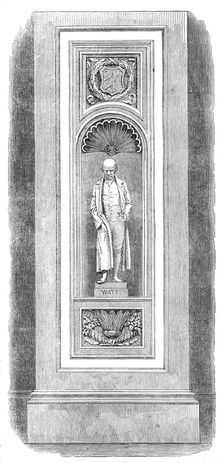 Royal Horticultural Society's Gardens, South Kensington: statue of James Watt in the..., 1861. Creator: Unknown