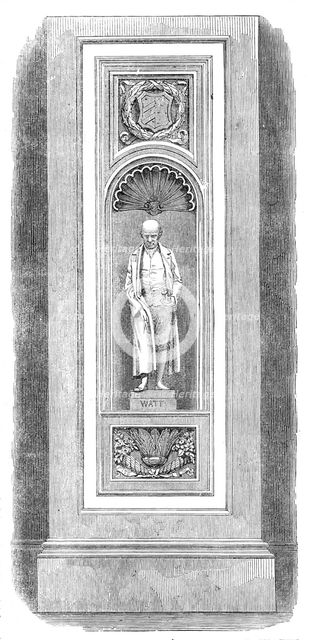 Royal Horticultural Society's Gardens, South Kensington: statue of James Watt in the..., 1861. Creator: Unknown.
