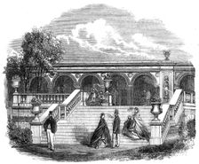Royal Horticultural Society's Gardens, South Kensington: steps from one of the central..., 1861. Creator: Unknown