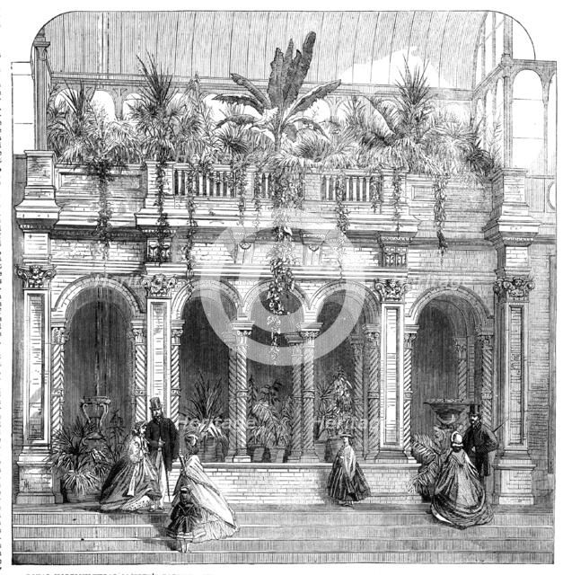 Royal Horticultural Society's Gardens, South Kensington: recessed arcade in the Great..., 1861. Creator: Unknown.
