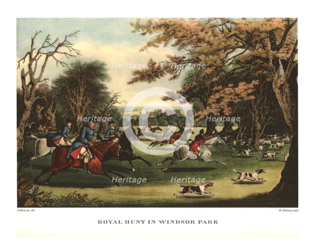 'Royal Hunt in Windsor Park', early-mid 19th century, (c1955). Creator: Matthew Dubourg.