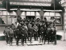 Royal hunting party, Isle of Ven, Sweden, 1903. Creator: Unknown