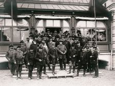 Royal hunting party, Isle of Ven, Sweden, 1903. Creator: Unknown