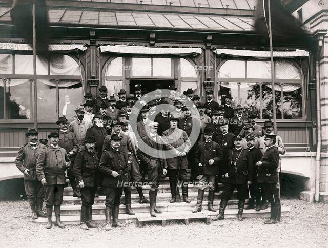Royal hunting party, Isle of Ven, Sweden, 1903. Creator: Unknown.
