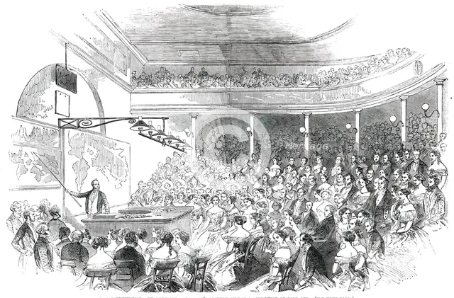 Royal Institution - Sir Roderick Murchison's Lecture on the Distribution of Gold Ore, 1850. Creator: Unknown.