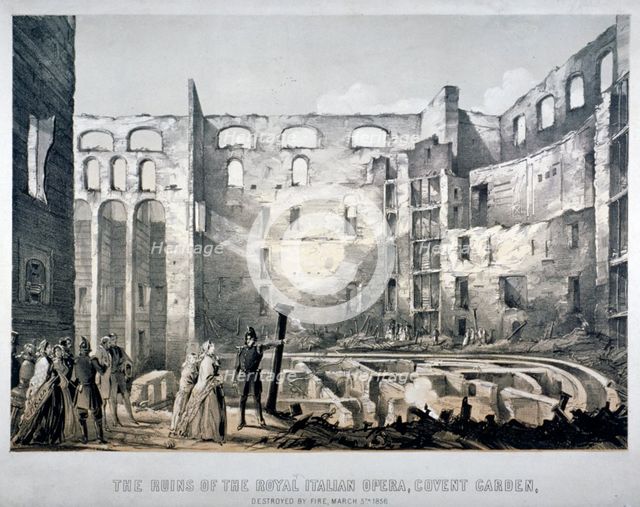 Royal Italian Opera House, Covent Garden, London, 1856. Artist: Anon