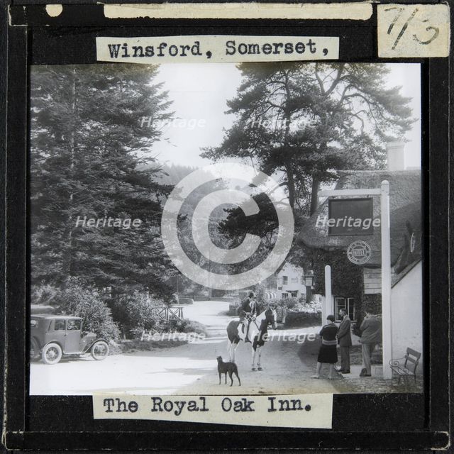 Royal Oak inn, Halse Lane, Winsford, West Somerset, Somerset, 1927-1939. Creator: Unknown.