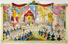 Royal opening of London Bridge, 1831. Artist: Anon