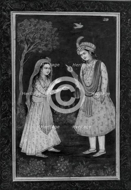 Royal Lovers in a Landscape Setting, ca. 1800. Creator: Unknown.