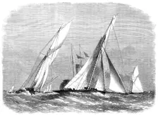 Royal London Yacht Club match - the Sphinx and Volante rounding at Southend, 1869. Creator: Unknown