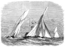 Royal London Yacht Club match - the Sphinx and Volante rounding at Southend, 1869. Creator: Unknown