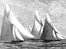 ...Royal London Yacht Club [race]...Dover to Southend...passing the Goodwin Light-Ship, 1874. Creator: Unknown