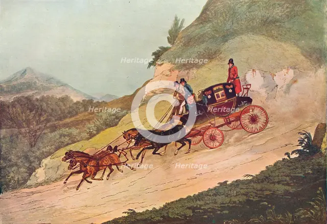 Royal Mail Coach, 19th century, (1907). Artist: Robert Havell