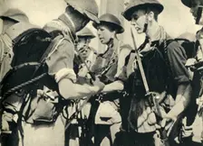 Royal Marines before the invasion of Sicily, World War II, 1943 (1944). Creator: Unknown