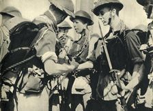 Royal Marines before the invasion of Sicily, World War II, 1943 (1944). Creator: Unknown