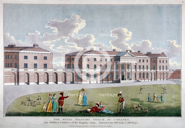 Royal Military Asylum, Chelsea, London, 1805.                                   Artist: Anon