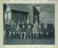 Royal Musselburgh Golf Club Octogenerian foursomes, 1906. Creator: Unknown