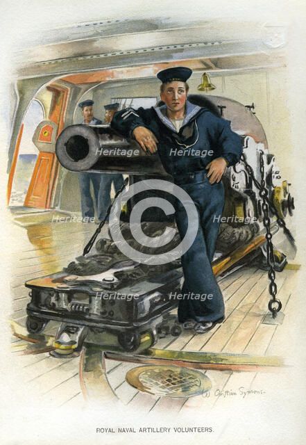 Royal Naval Artillery Volunteers, c1890-c1893. Artist: William Christian Symons