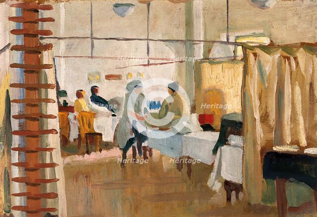 Royal Naval Hospital, Haslar: massage room, c1918. Creator: Jan Gordon.