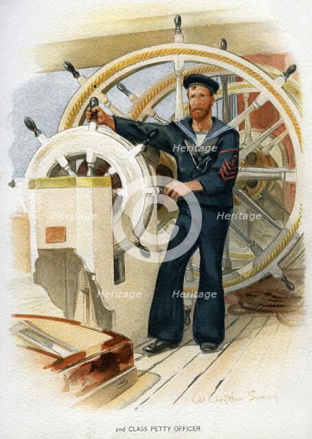 Royal Navy 2nd class Petty Officer, c1890-c1893.Artist: William Christian Symons