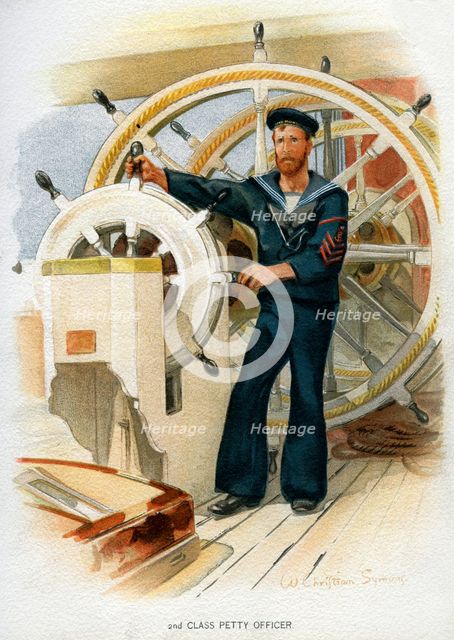 Royal Navy 2nd class Petty Officer, c1890-c1893.Artist: William Christian Symons