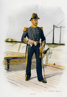 Royal Navy Captain, c1890-c1893.Artist: William Christian Symons