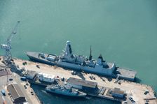 Royal Navy destroyer HMS Diamond (D34), HM Naval Base, City of Portsmouth, 2018. Creator: Historic England