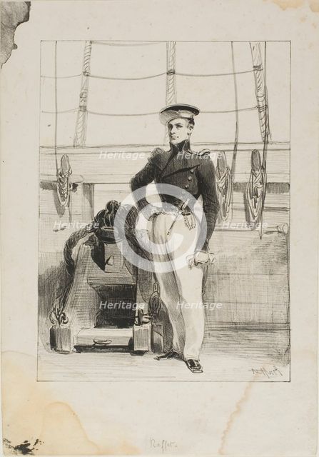 Royal Navy, Line Crew, Ship's Ensign, 1830–33. Creator: Auguste Raffet.