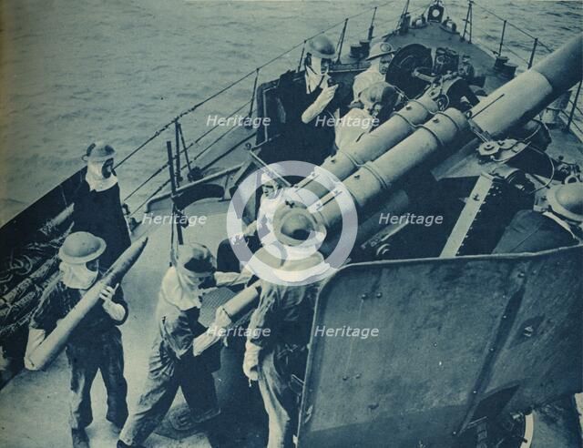 'Royal Navy Makes Invasion Possible', 1943-44. Artist: Unknown.