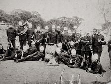 Royal NSW Regiment of Artillery band members, Middle Head, c1880s. Creator: Murphy