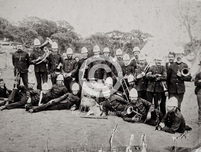 Royal NSW Regiment of Artillery band members, Middle Head, c1880s. Creator: Murphy.