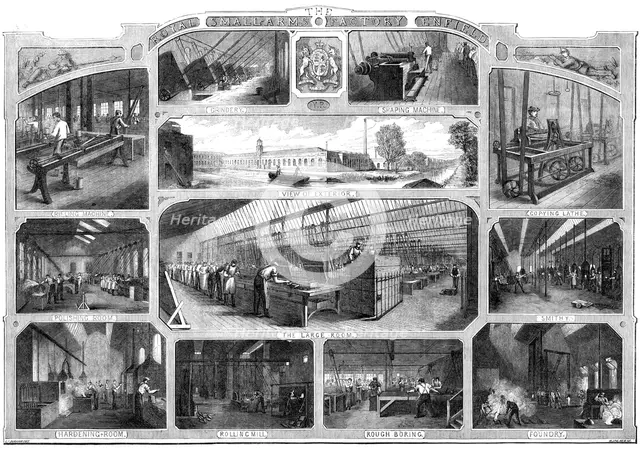 Royal Small Arms Factory, Enfield, 1861. Creator: William James Palmer.