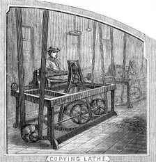 Royal Small Arms Factory, Enfield: Copying Lathe, 1861. Creator: William James Palmer