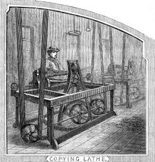 Royal Small Arms Factory, Enfield: Copying Lathe, 1861. Creator: William James Palmer