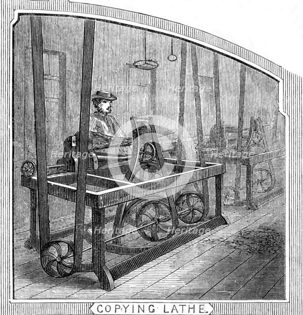 Royal Small Arms Factory, Enfield: Copying Lathe, 1861. Creator: William James Palmer.