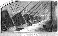 Royal Small Arms Factory, Enfield: Grindery, 1861. Creator: William James Palmer
