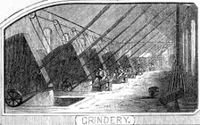 Royal Small Arms Factory, Enfield: Grindery, 1861. Creator: William James Palmer