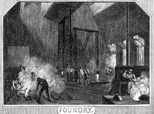 Royal Small Arms Factory, Enfield: Foundry, 1861. Creator: William James Palmer