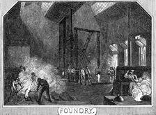 Royal Small Arms Factory, Enfield: Foundry, 1861. Creator: William James Palmer