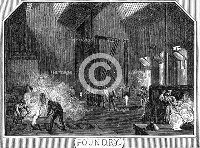 Royal Small Arms Factory, Enfield: Foundry, 1861. Creator: William James Palmer.