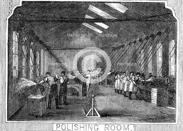 Royal Small Arms Factory, Enfield: Polishing Room, 1861. Creator: William James Palmer.