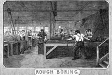 Royal Small Arms Factory, Enfield: Rough Boring, 1861. Creator: William James Palmer
