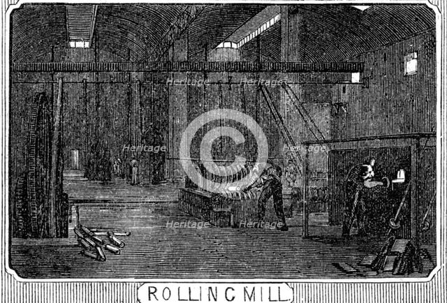 Royal Small Arms Factory, Enfield: Rolling Mill, 1861. Creator: William James Palmer.