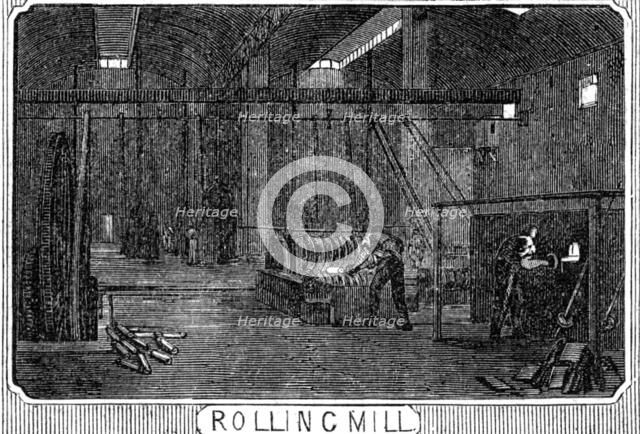 Royal Small Arms Factory, Enfield: Rolling Mill, 1861. Creator: William James Palmer.