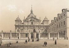 Royal Salesas Convent, founded in 1748 by Queen Doña Bárbara de Braganza, engraving, 1870