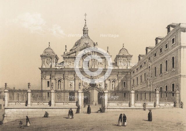 Royal Salesas Convent, founded in 1748 by Queen Doña Bárbara de Braganza, engraving, 1870.
