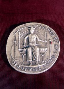 Royal Seal bearing the likeness of James I The Conqueror (1208-1276), King of Aragon and Catalo…