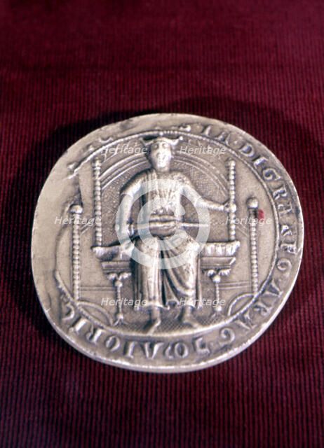 Royal Seal bearing the likeness of James I 'The Conqueror' (1208-1276), King of Aragon and Catalo…