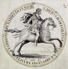 Royal seal of Charles II, 1662. Creator: Unknown