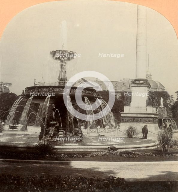 'Royal Square, Fountain, Stuttgart, Germany', 1896. Creator: Keystone View Company.